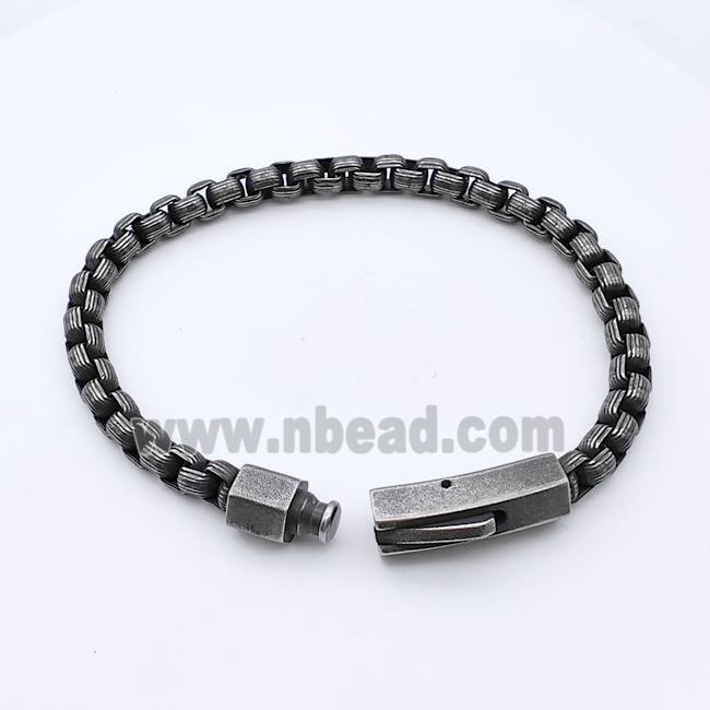 304 Stainless Steel Bracelet Antique Black