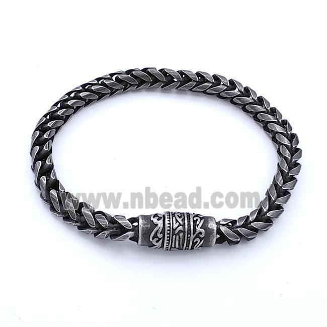 304 Stainless Steel Bracelet Antique Black