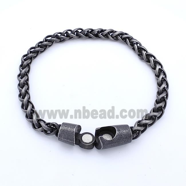 304 Stainless Steel Bracelet Antique Black