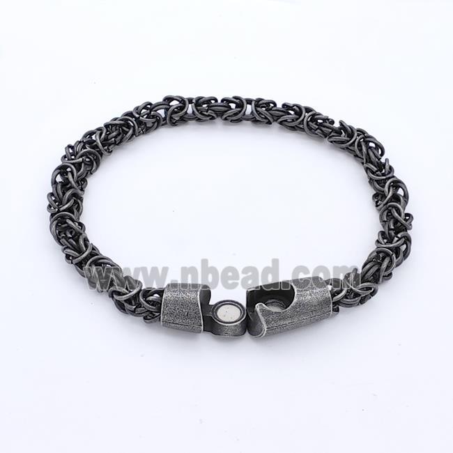 304 Stainless Steel Bracelet Antique Black