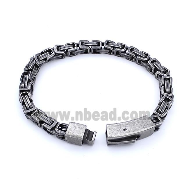 304 Stainless Steel Bracelet Antique Black