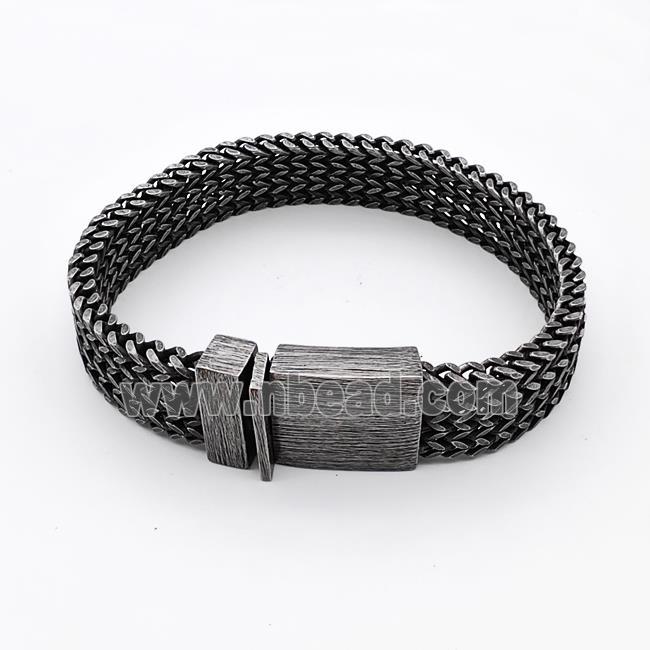 304 Stainless Steel Bracelet Antique Black