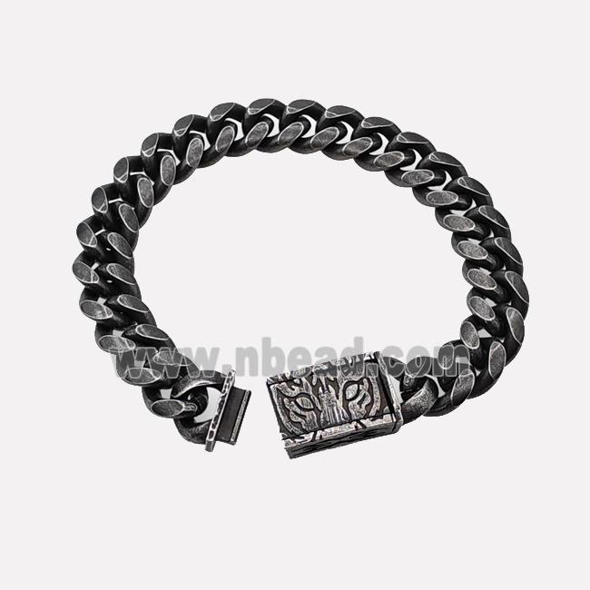 304 Stainless Steel Bracelet Antique Black