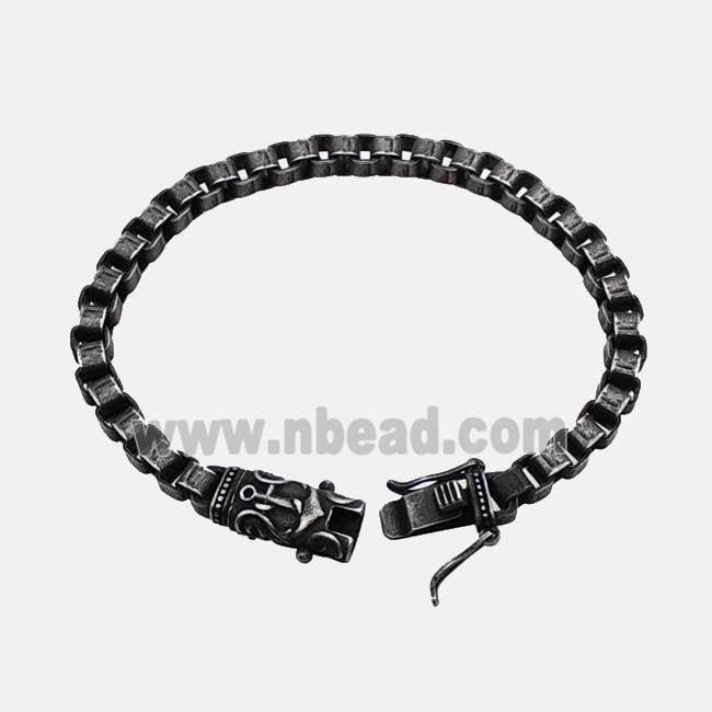 304 Stainless Steel Bracelet Antique Black