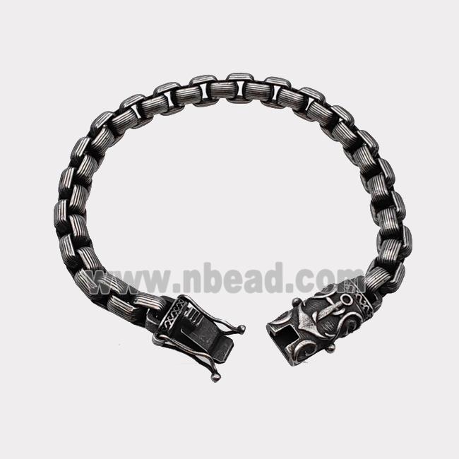 304 Stainless Steel Bracelet Antique Black