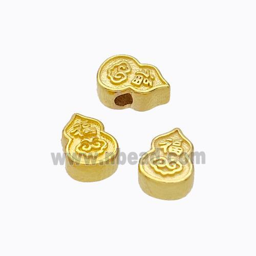 925 Sterling Silver Gourd Beads Luckyfu Gold Plated