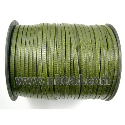 Korea Waxed Wire, flat, Grade A, green