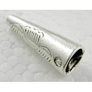Tibetan Silver trumpet Tube Space beads Non-Nickel