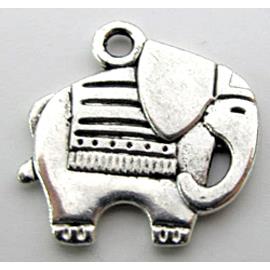 Tibetan Silver elephant pendants, Lead free and nickel Free