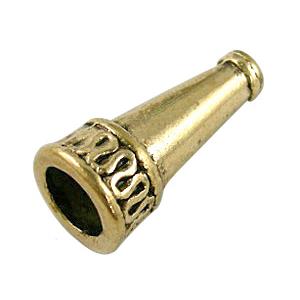 Antique Gold Tibetan Silver trumpet Tube Space beads Non-Nickel