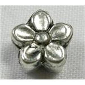 Tibetan Silver flower, 6.5mm diameter