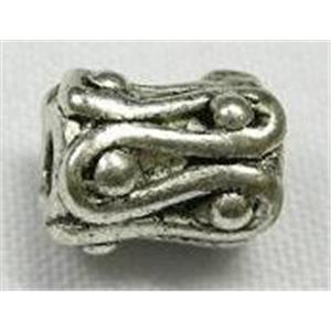 Tibetan Silver spacer beads, 7mm length 5mm wide