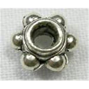 Tibetan Silver spacer beads, 6mm diameter