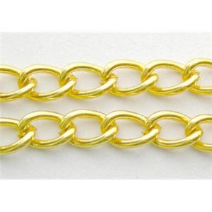 Gold Plated Iron Chains, approx 3x5mm, 0.6mm thickness