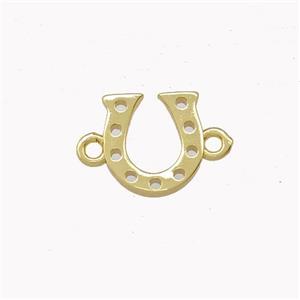Copper Horseshoe Connector Gold Plated, approx 10mm