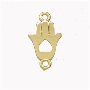 Copper Hand Connector Gold Plated, approx 10-12mm