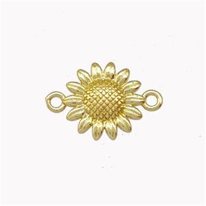 Copper Sunflower Connector Gold Plated, approx 12mm