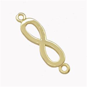Copper Infinity Connector Gold Plated, approx 6.5-19mm