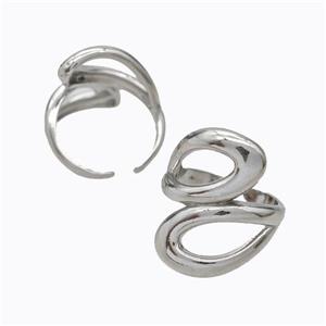 Copper Rings Platinum Plated, approx 12-20mm, 18mm dia