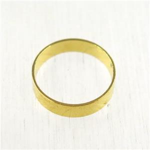 brass ring bead, gold plated, approx 12mm dia, 3mm thick
