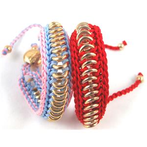 Fashion Bracelets, resizable, hand-made, 12mm wide, 8 inch length