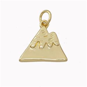 Mountain Charms Copper Pendant Gold Plated, approx 12-15mm