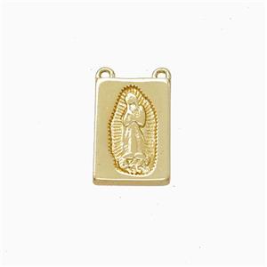 Jesus Charms Copper Pendant 2loops Gold Plated, approx 9-13mm