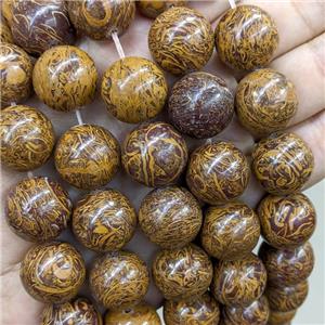 Natural Oak Jasper Beads Brown, approx 18mm, 23pcs per st
