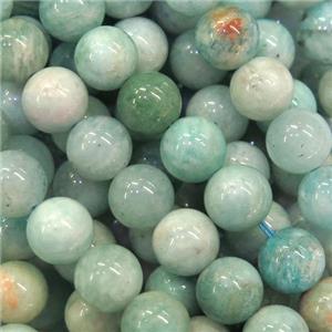 round Brazilian Amazonite beads, approx 8mm dia