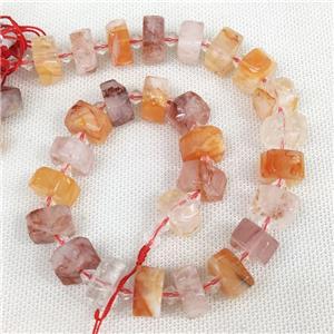 Natural Iron Quartz Heishi Beads Ferruginous Red, approx 14-18mm