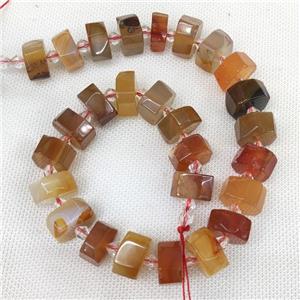 Natural Carnelian Agate Heishi Beads Red Cut, approx 14-18mm