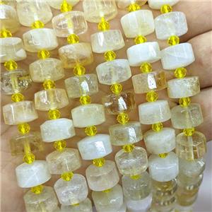 Natural Yellow Citrine Heishi Beads, approx 12mm