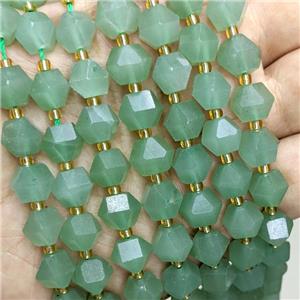 Natural Green Aventurine Beads Cut Bicone, approx 8-10mm