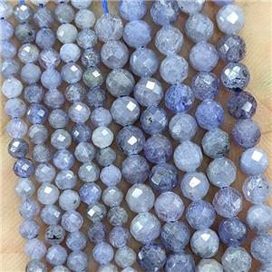 Natural Tanzanite Beads Blue Faceted Round, approx 4mm