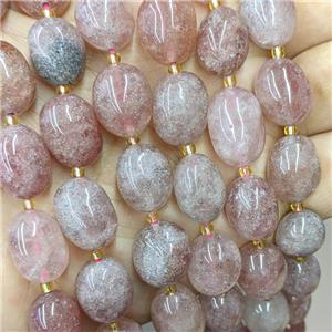 Natural Pink Strawberry Quartz Nugget Beads Freeform, approx 10-15mm