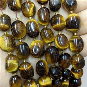 Natural Tiger Eye Stone Nugget Beads Freeform, approx 10-15mm