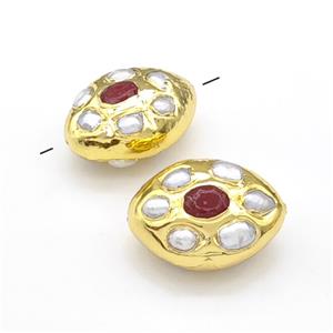 gemstone connector, freeform gold plated, approx 22-32mm