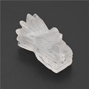 Natural Clear Quartz Dragonhead Beads Carved, approx 15-25mm