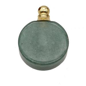 Natural Green Aventurine Perfume Bottle Pendant, approx 20mm