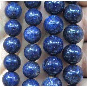 round blue Dumortierite Beads, approx 8mm dia