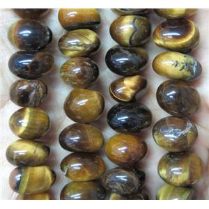 tiger eye stone bead chip, yellow, freeform, approx 6-10mm