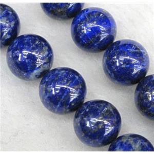 round Natural Lapis Lazuli beads, AA-grade, approx 10mm dia