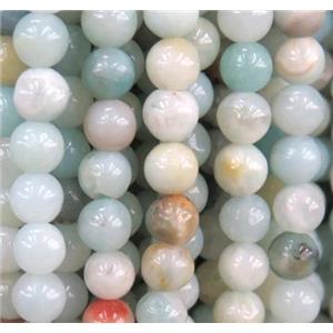 Amazonite bead, round, approx 6mm dia