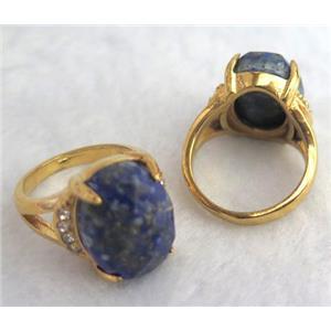 gemstone ring, freeform, approx 12-15mm