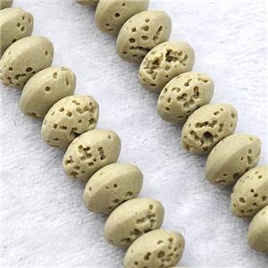 Lava Rondelle Beads Smooth, approx 8mm