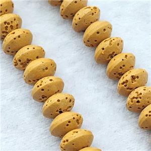 Lava Rondelle Beads Smooth, approx 8mm