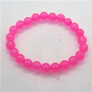 Stretch Jade bracelet, dye, approx 6mm, 28pcs per st