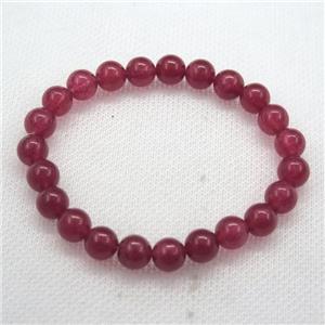 Stretch Jade bracelet, dye, approx 6mm, 28pcs per st