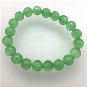 Stretch Jade bracelet, dye, approx 10mm dia, 19pcs per st