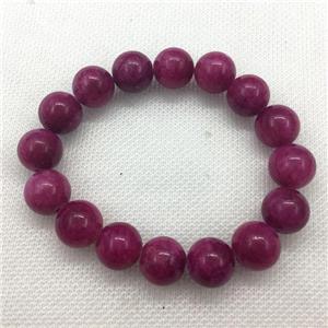 Stretch Jade bracelet, dye, approx 10mm dia, 19pcs per st